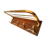 Vintage coat rack with 1970s repai décor