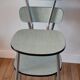 Duo de chaises en formica vert pastel années 70