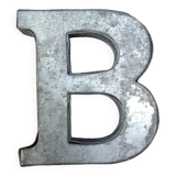 Letter B in zinc