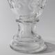 Carafe vintage en verre pressé des années 1960, verre clair sculptural avec texture à motifs et bouchon