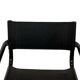 Vintage Black Leather & black frame Italian Modern Barstool