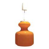 Vintage 1970s orange opaline glass pendant light