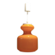 Vintage 1970s orange opaline glass pendant light