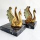 Book-clamps swans art deco