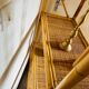 Vintage bamboo rattan shelf bookcase