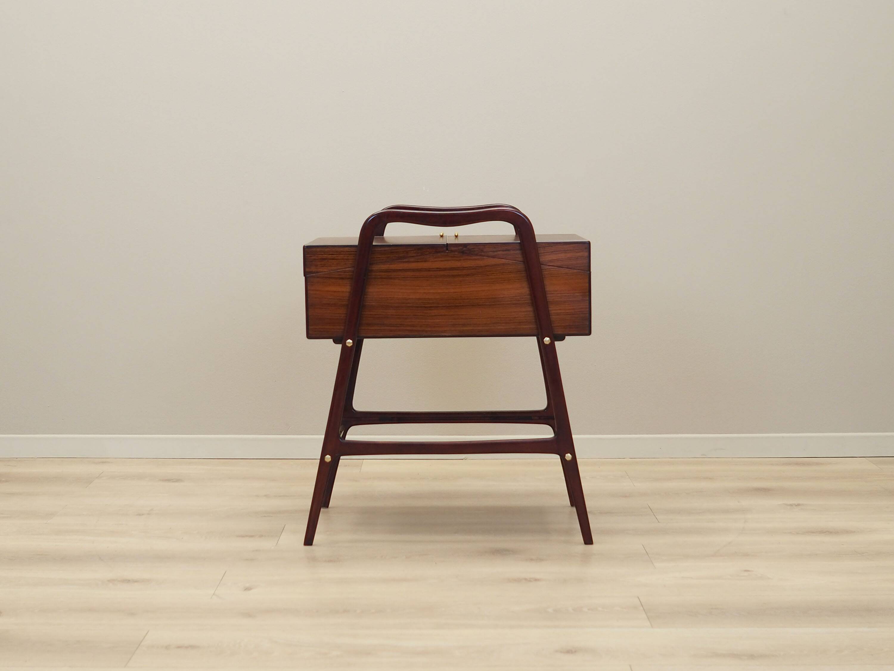 Walnut sewing table, Italian design, 1970s, production: Italy
