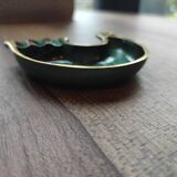 Decorative brass and green enamel bird-shaped ashtray