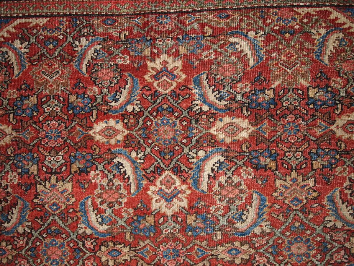 Hand made antique Persian Mahal rug 274cm x 359cm 1900s - 1B212