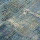Handmade oriental contemporary 176 cm x 247 cm blue patchwork carpet