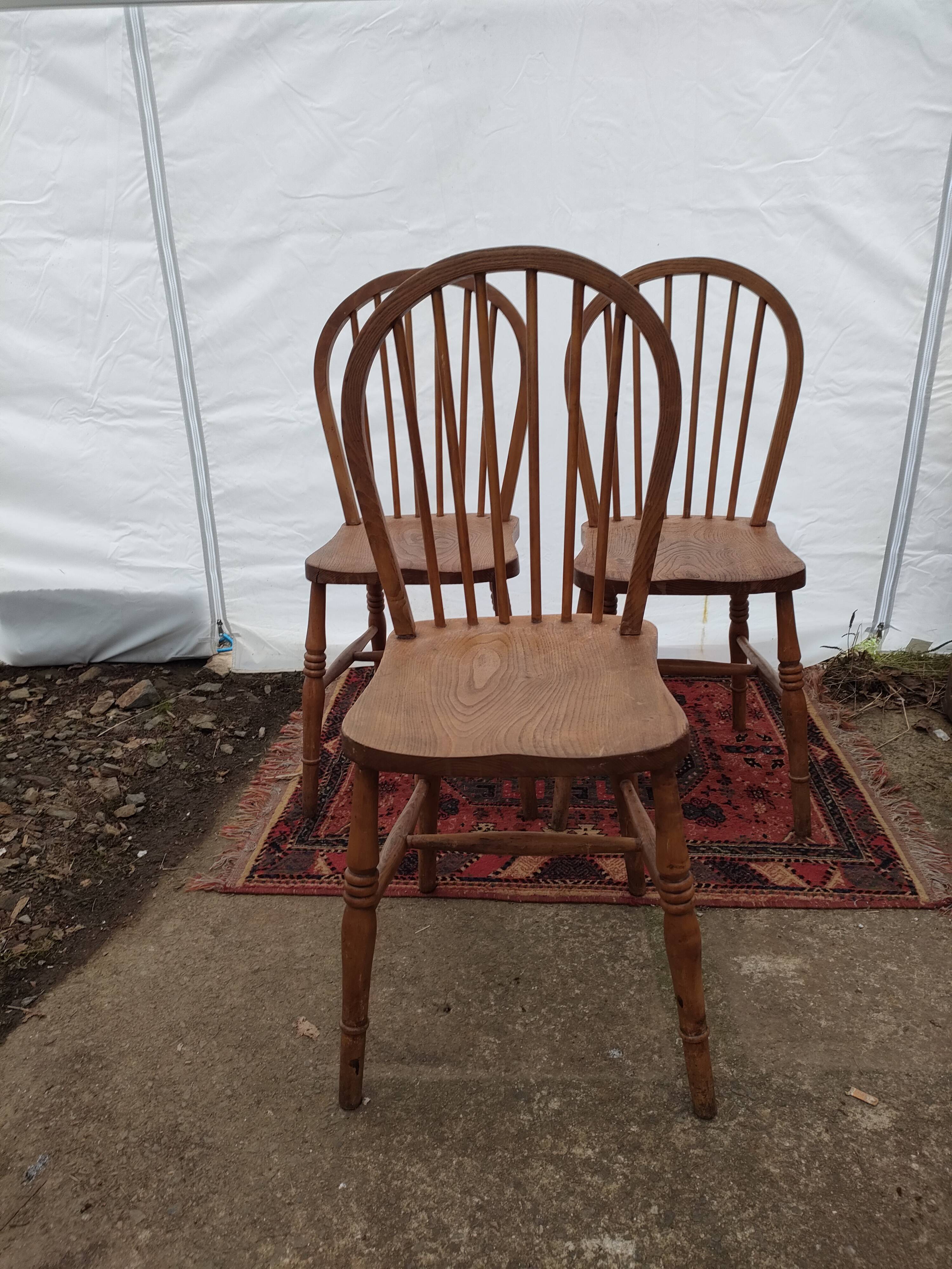 Trio de chaises bistrot ercol