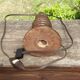 Art Deco turned wood lamp