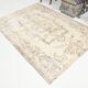 Tapis turc doux en laine fait main jaune pâle 5x8, 159x238 cm SK 5244