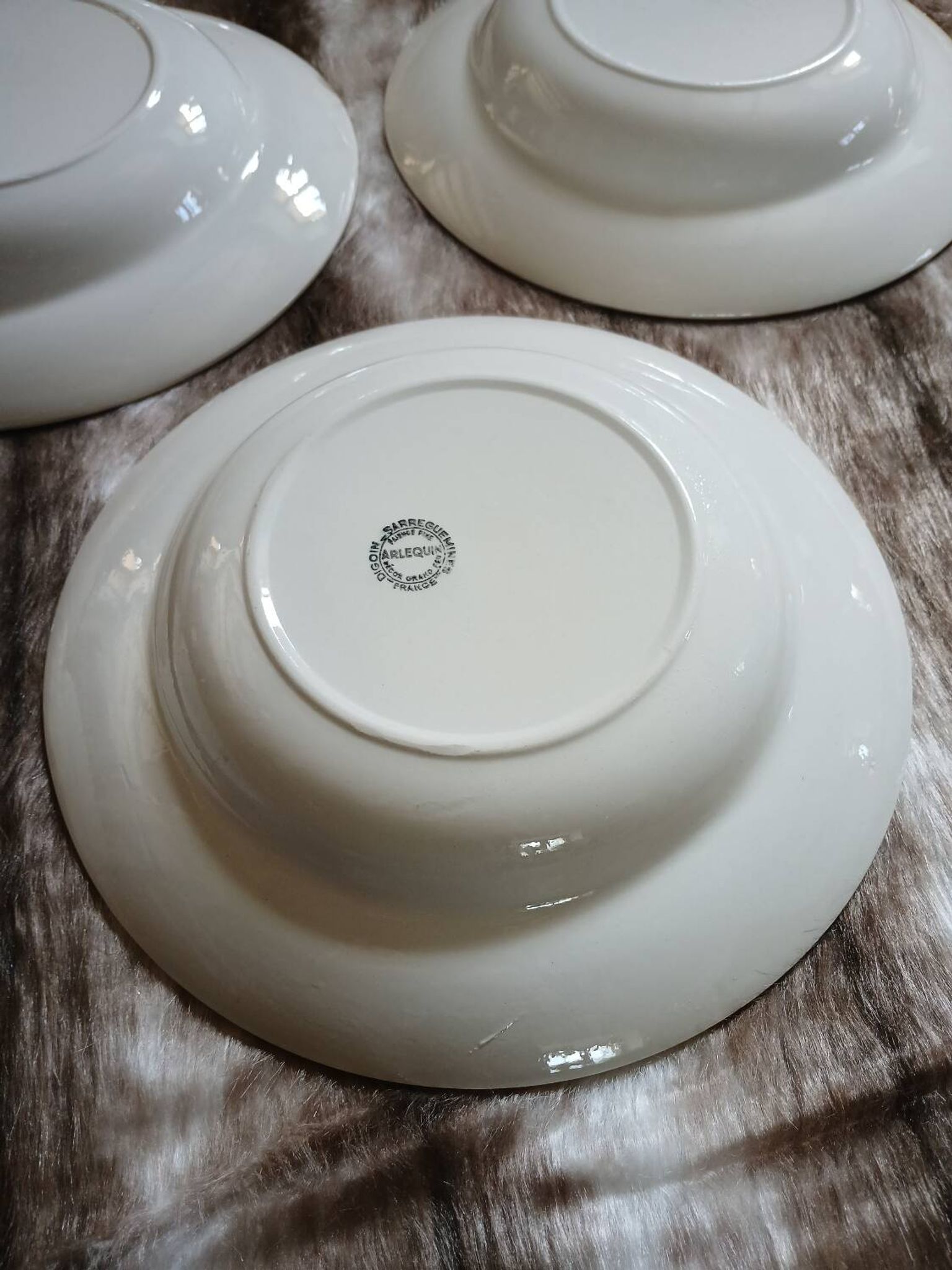 11 antique deep plates from Digoin and Sarreguemines