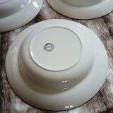 11 antique deep plates from Digoin and Sarreguemines