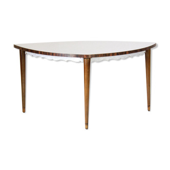 1950s triangular vintage coffee table