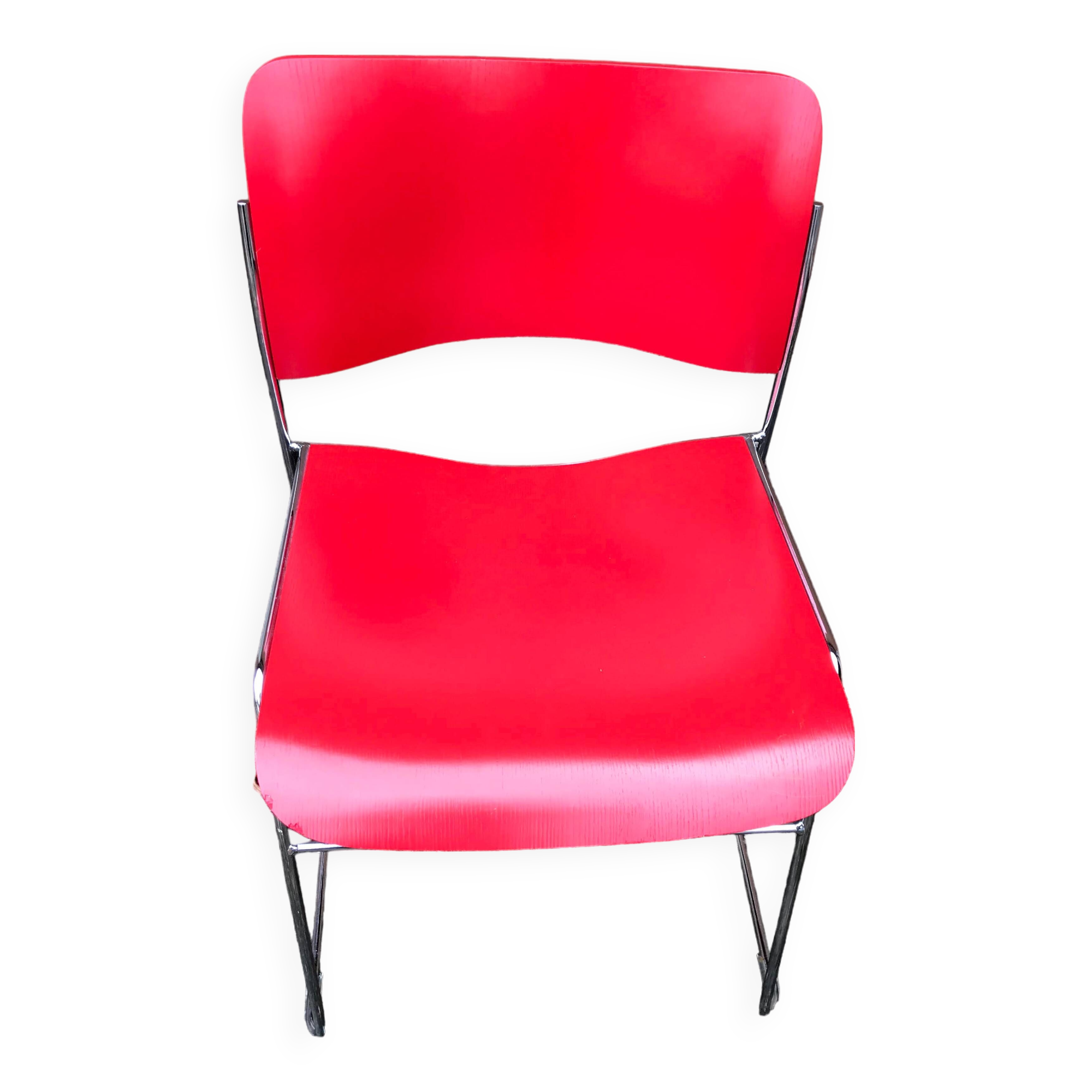 David Rowland red chair for Seid International Design