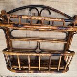 Wall shelf in vintage rattan