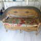 Vintage rattan lounge: one bench, two armchairs