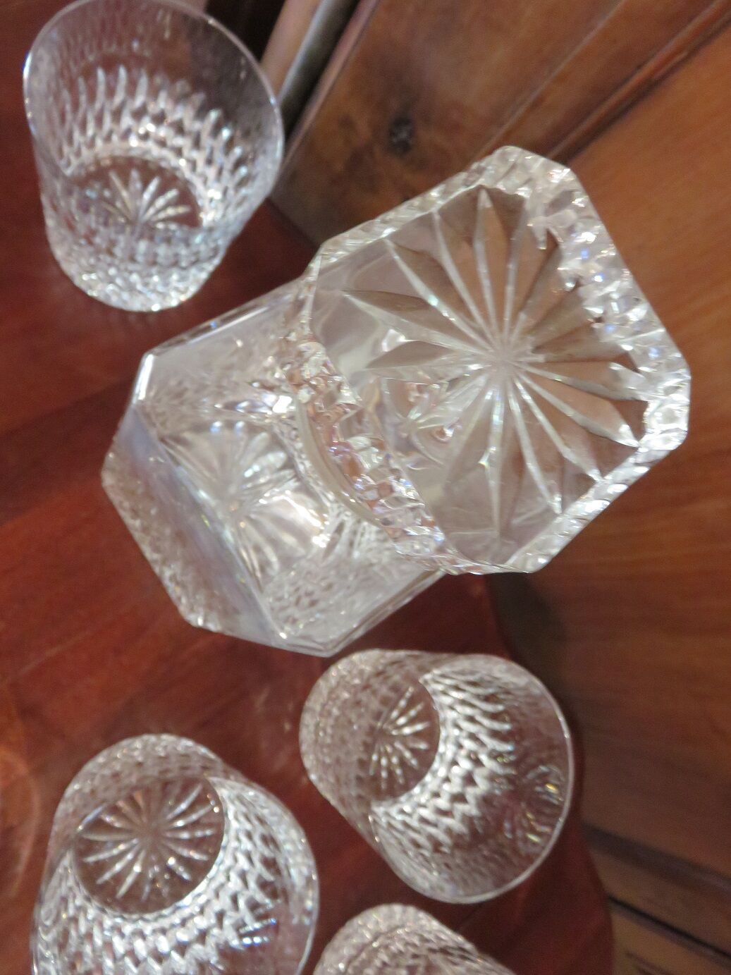Carafe et 10 verres à whisky cristal
