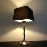 Table lamp made of chrome-plated