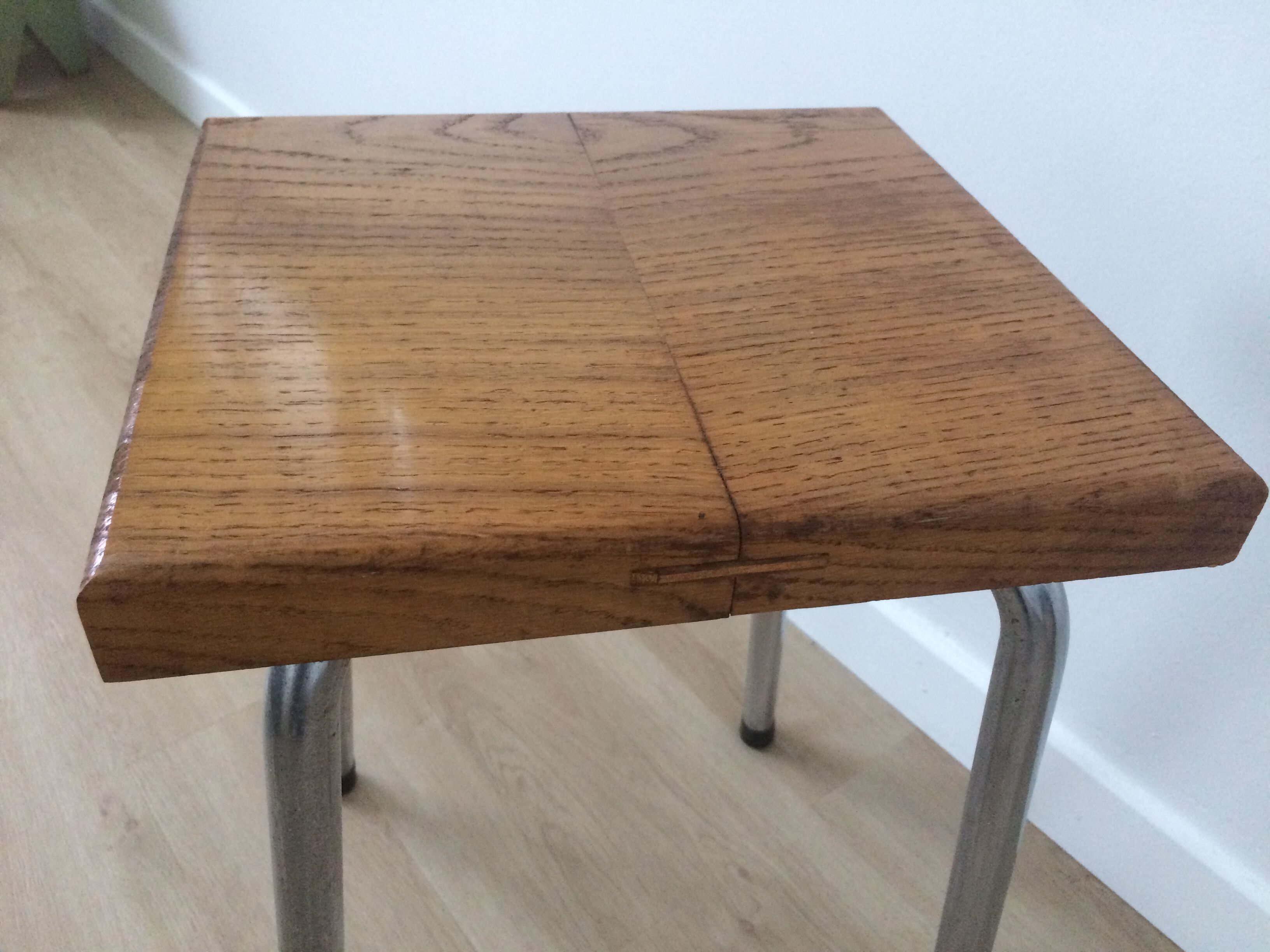 Vintage stool wood metal