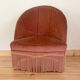 Fauteuil crapaud en velours rose