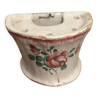 Wall vase in Islettes earthenware, 18th century