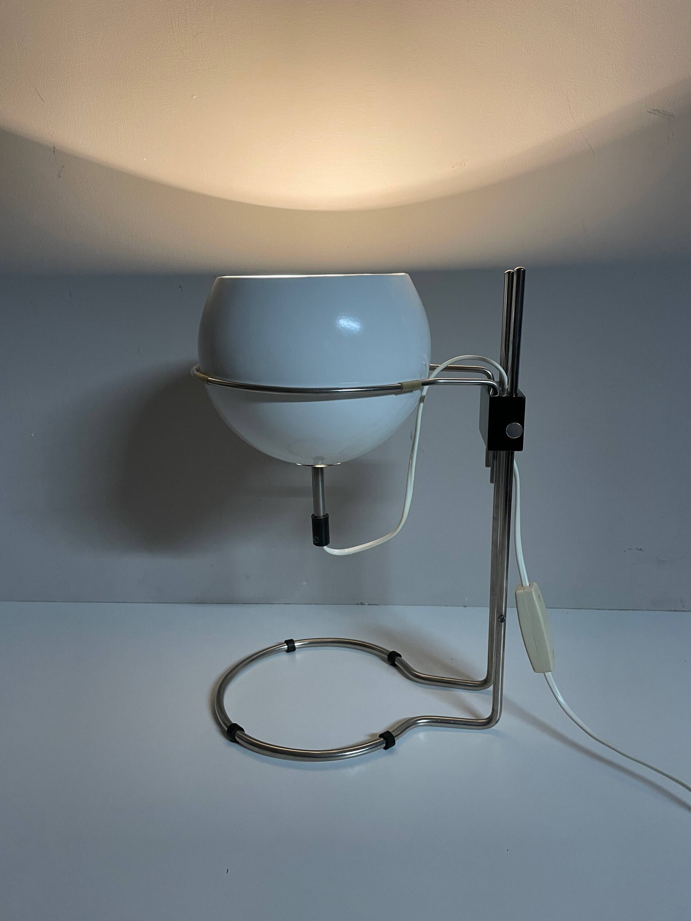 White Table Lamp Polam-Radom, 1970s