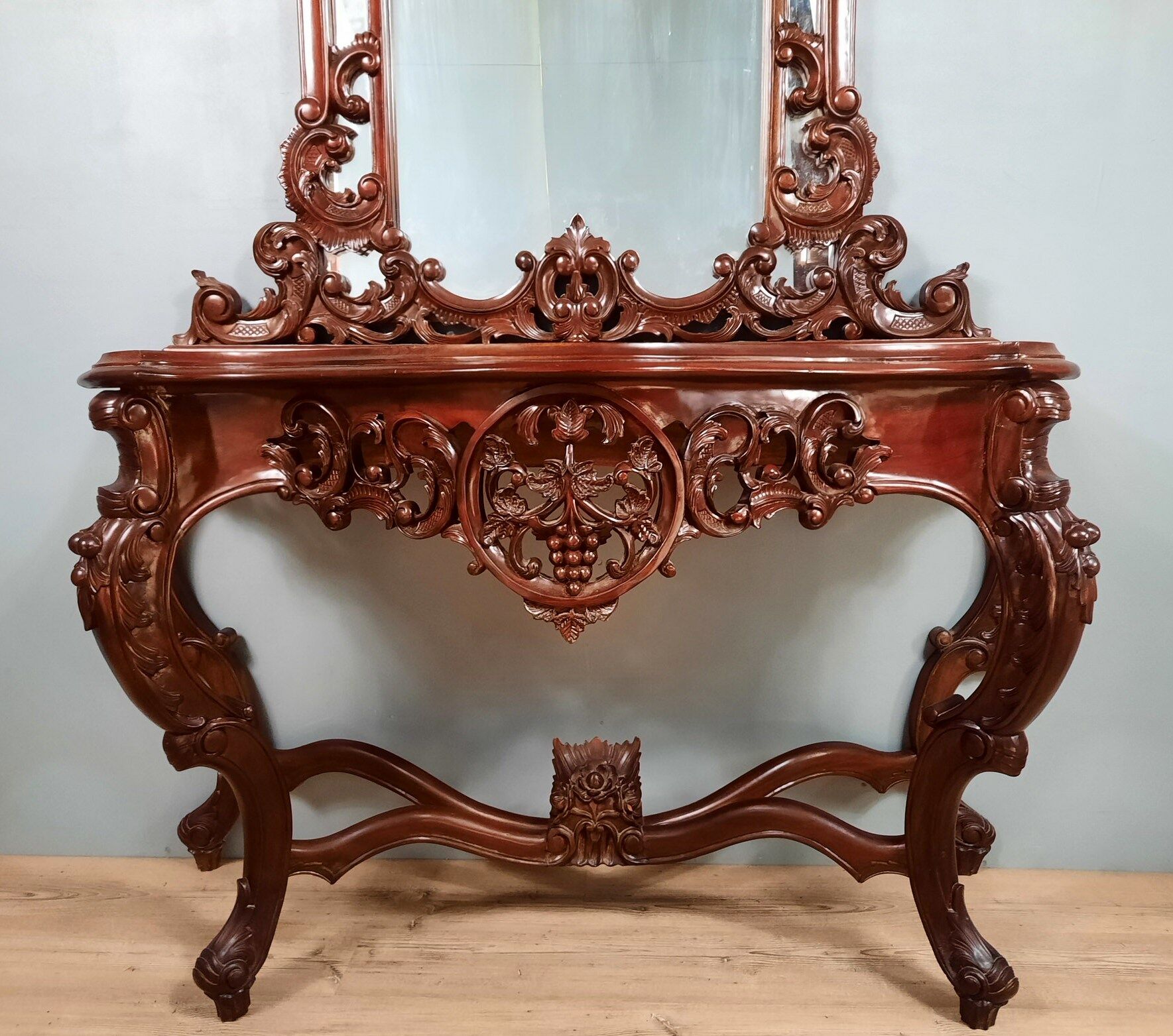 Console with its mirror Louis XV 1900-1930