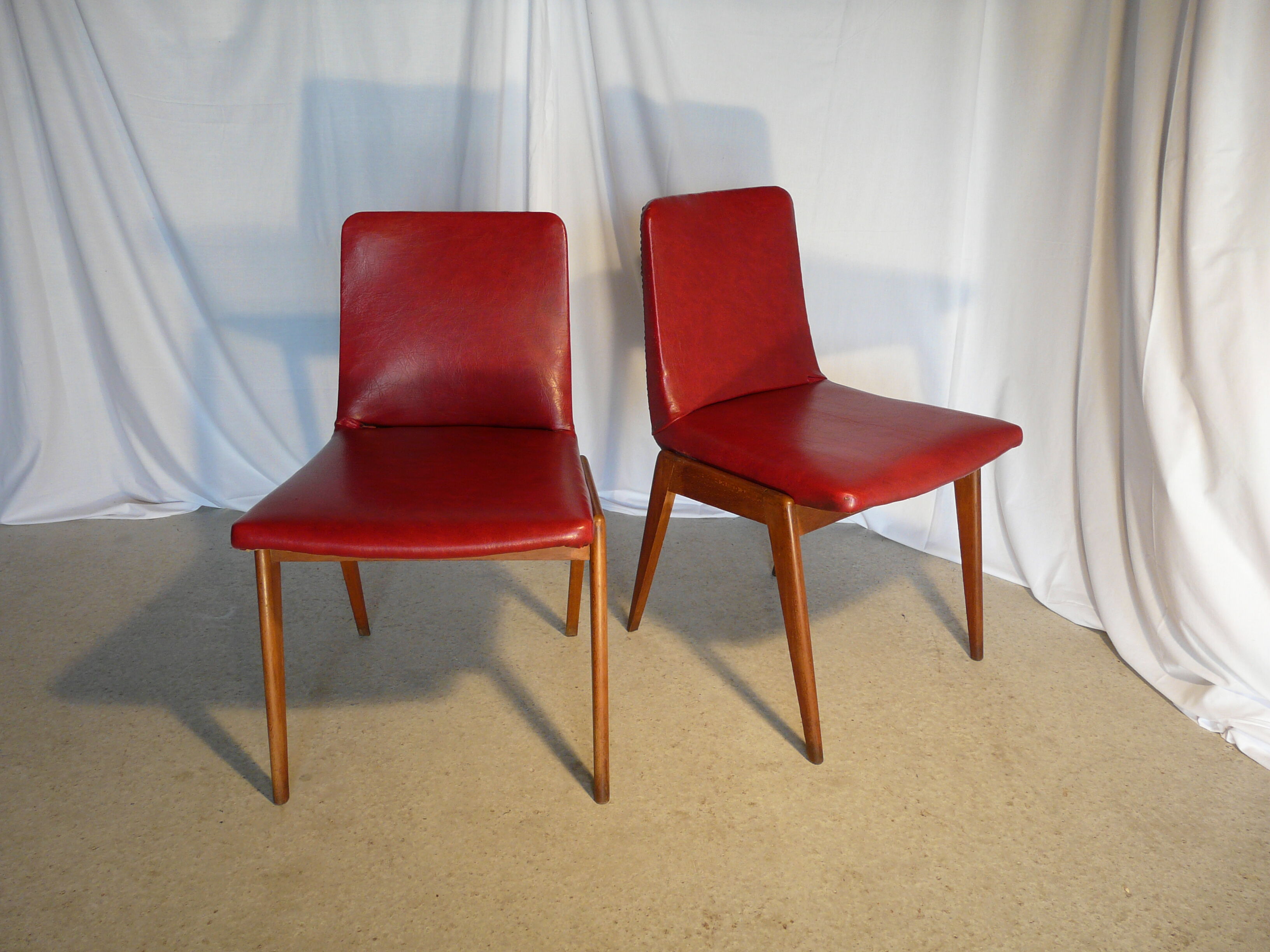 Ensemble de 4 chaises années 50 Guermonprez