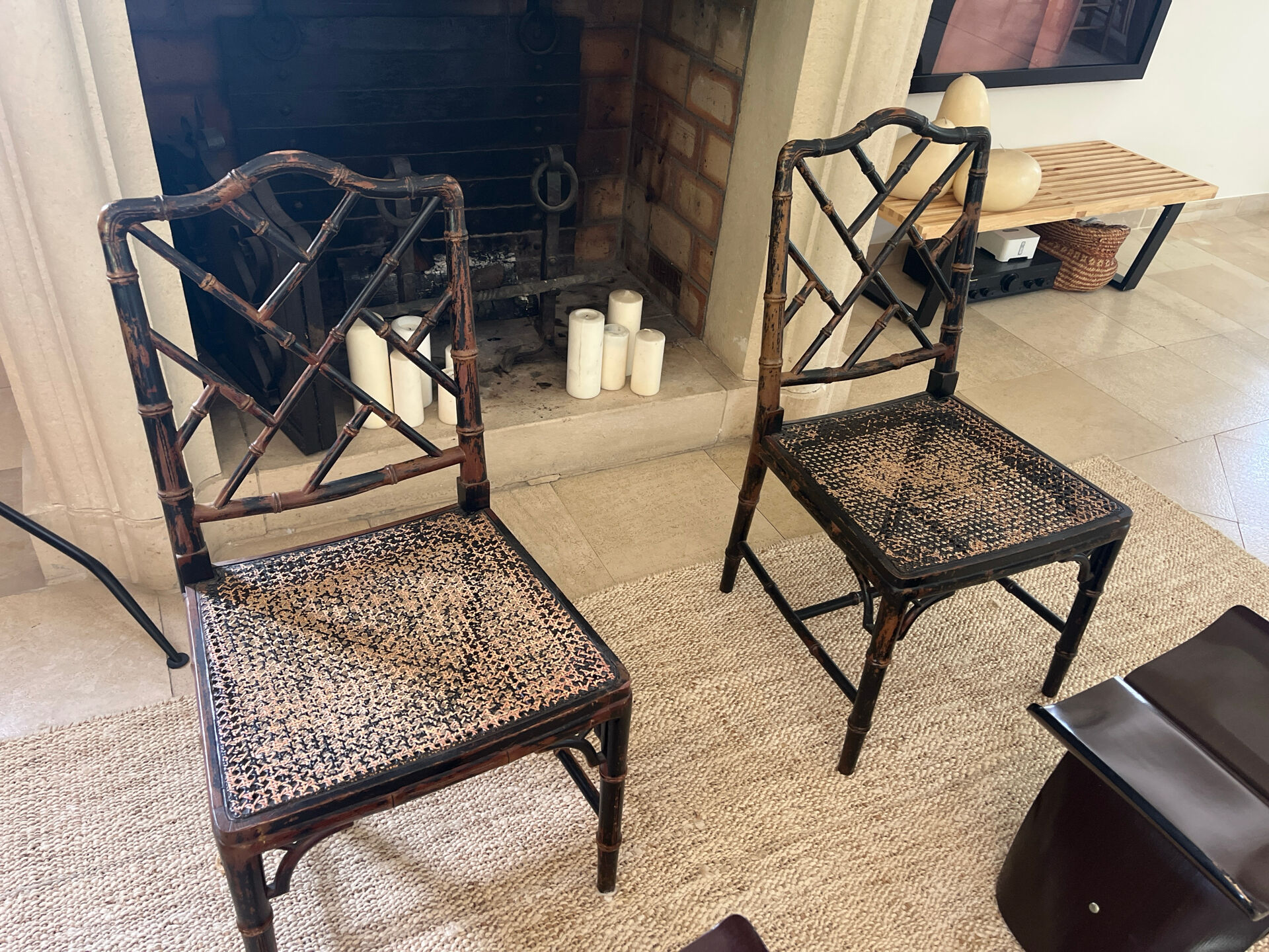 2 Chippendale chairs
