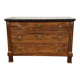 Empire commode in mahogany with marble top, 19th century.