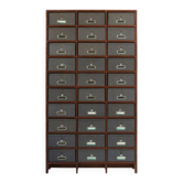 Industrial Filing Cabinet in Wood, Belgium 1920s