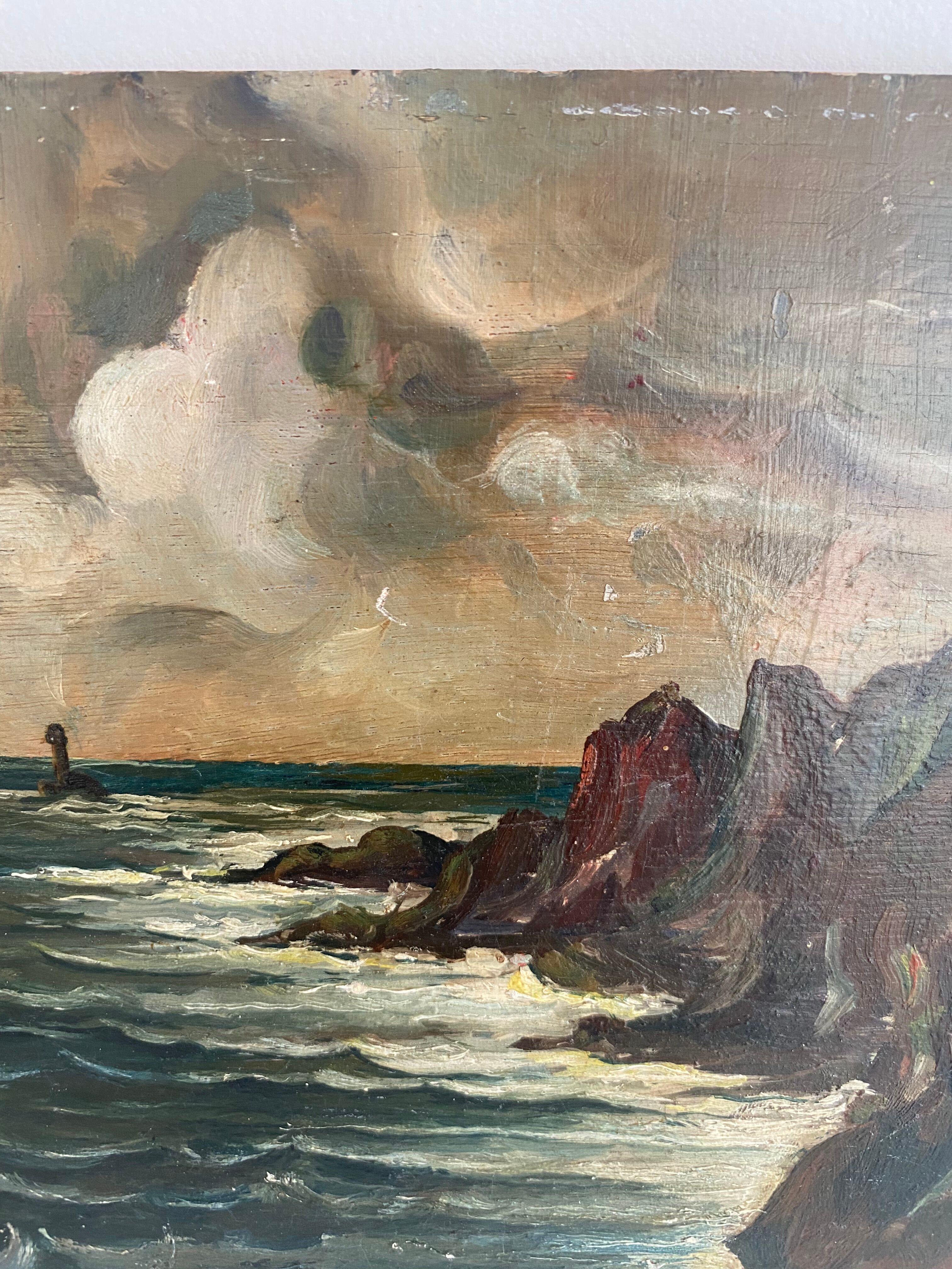 Huile sur bois signée