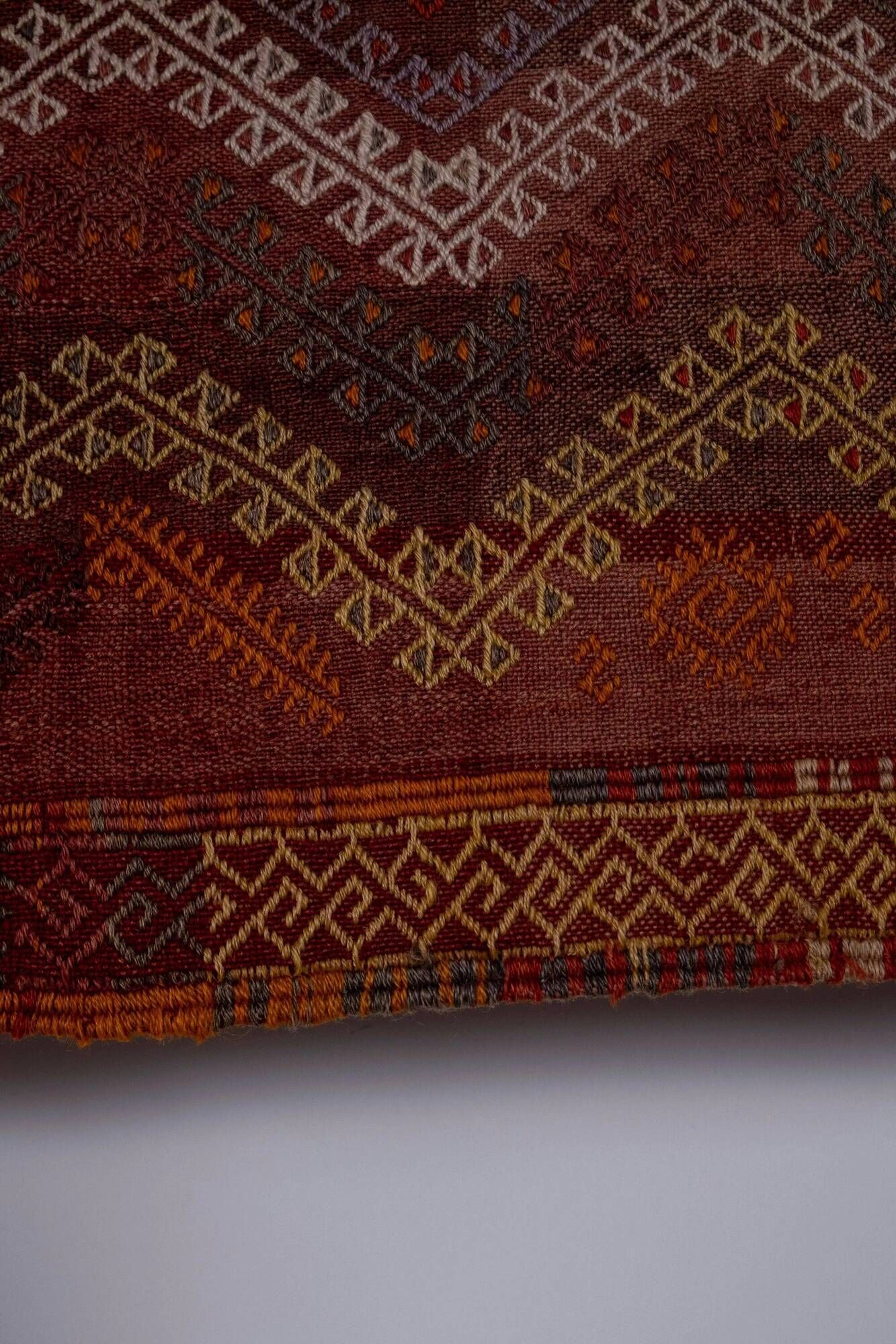 Vintage Turkish hallway rug 75x380 cm