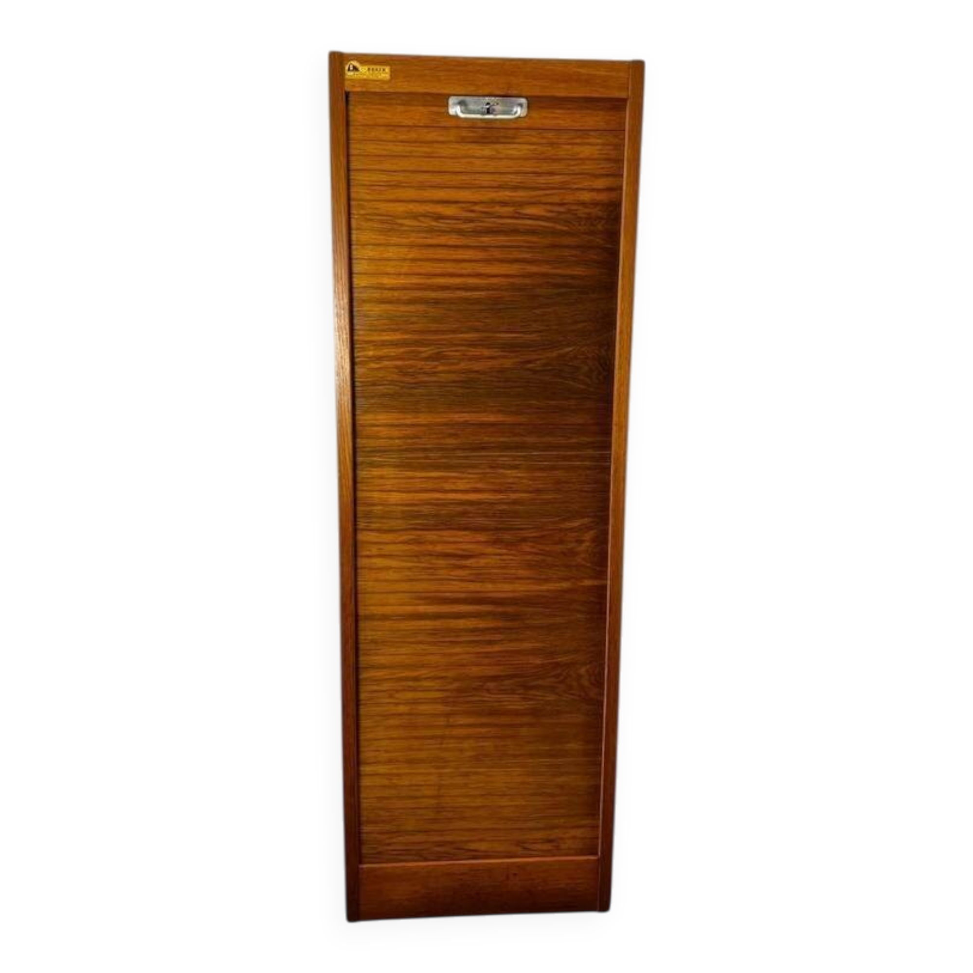 Vintage curtain wardrobe / archive cabinet with file supports