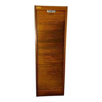 Vintage curtain wardrobe / archive cabinet with file supports