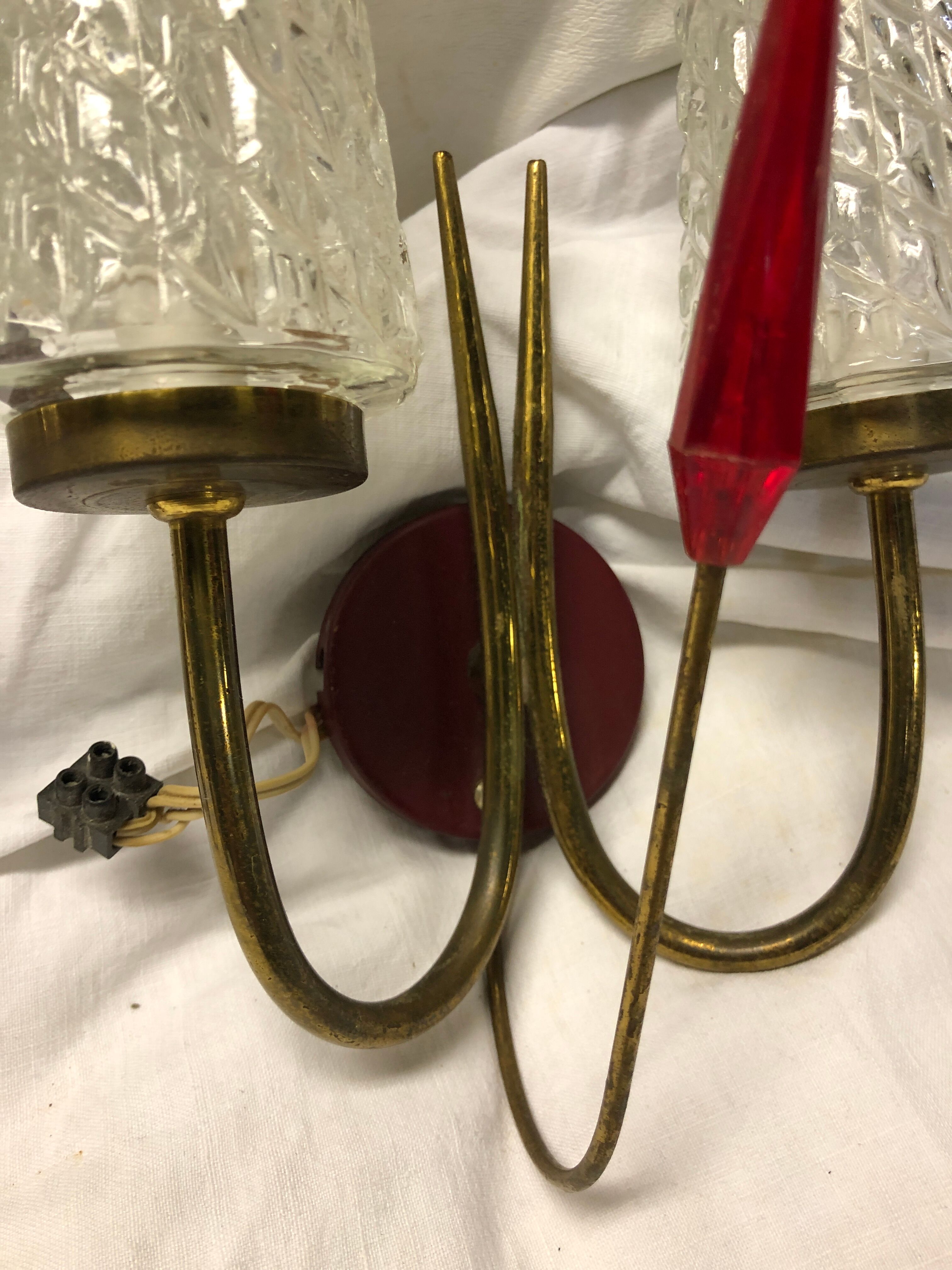 Pair of vintage wall light 50s