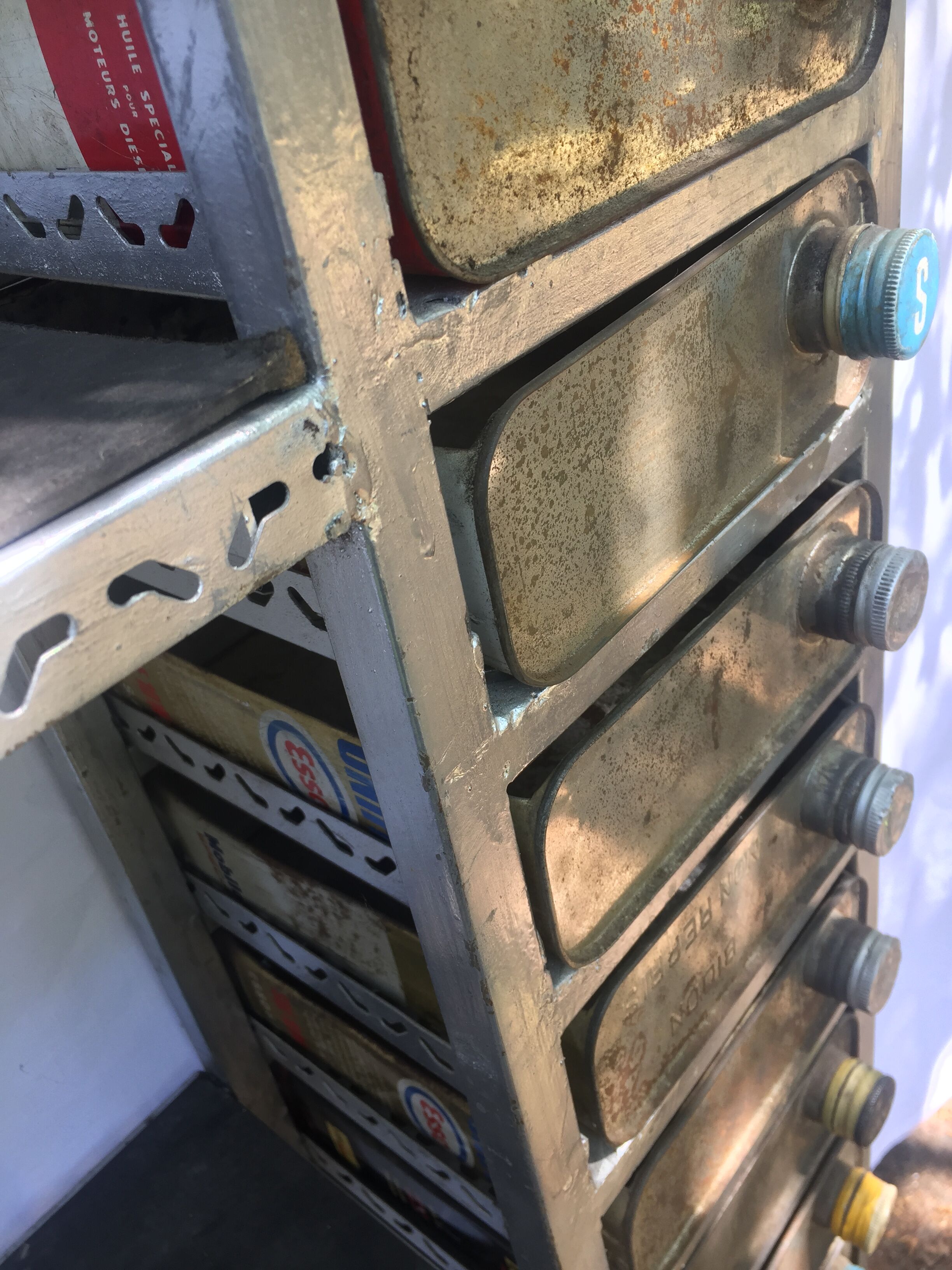 Shelves and industrial locker