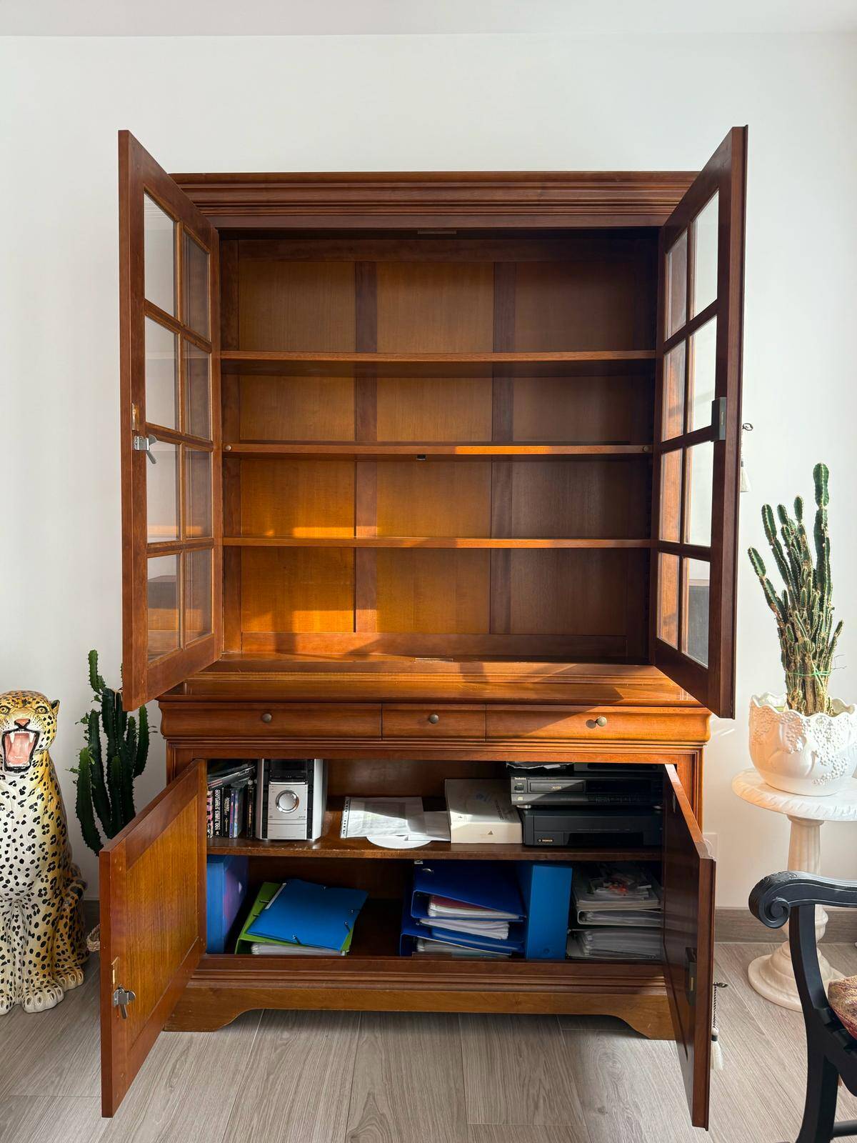 Cherry wood buffet library