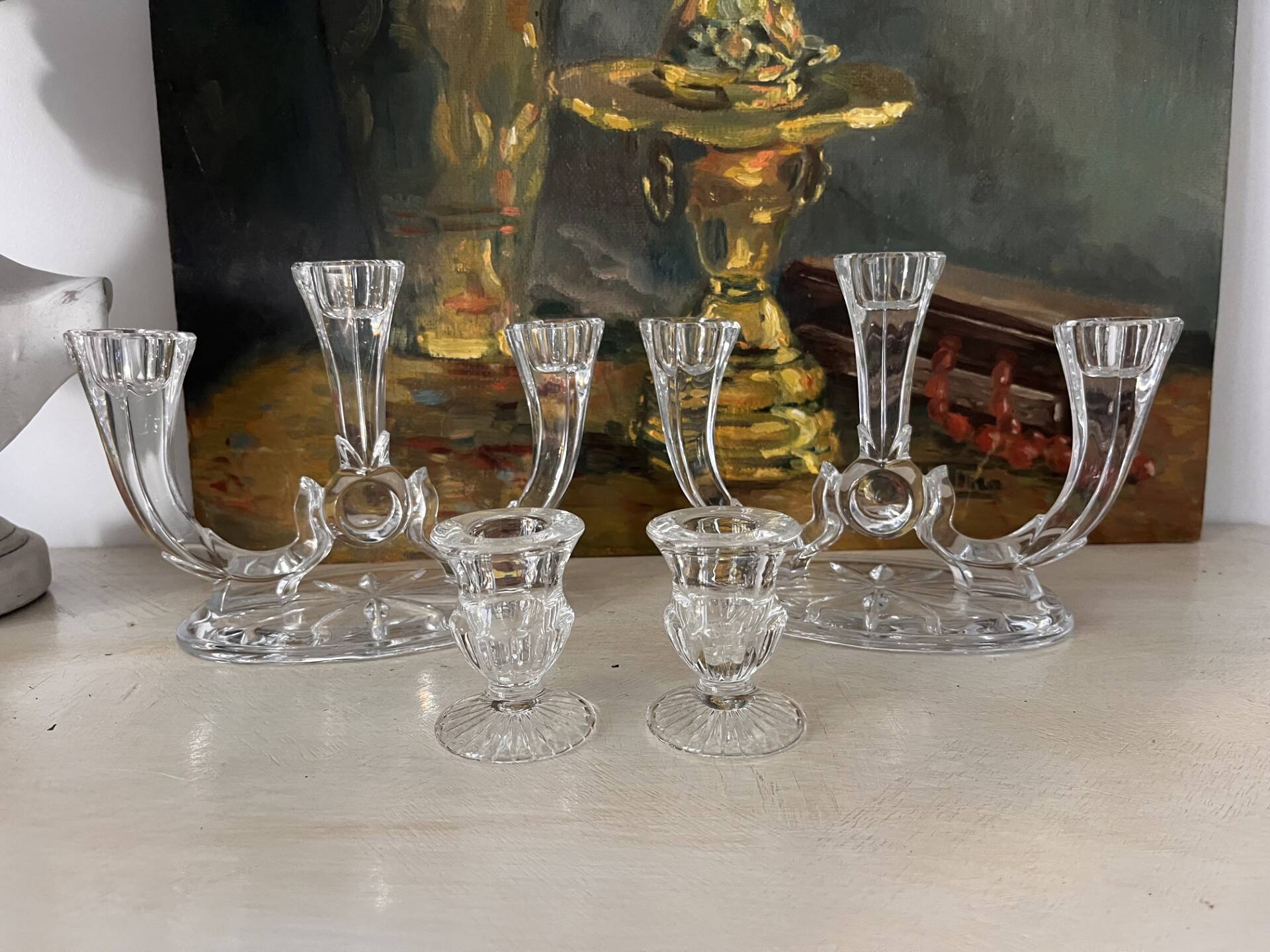 Set of 4 1960s candlesticks