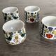 Vintage Bavaria Porcelain Egg Cups - 70's Folk Style