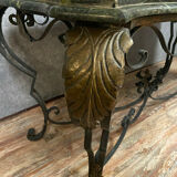 Table with a beautiful marble with green sea throat