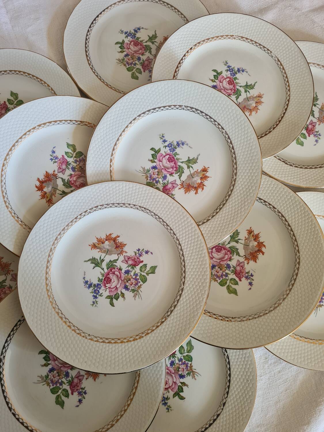 Amandinoise flowered dinner plates