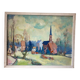 Signed village landscape