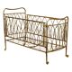 Vintage children's bed from the 1950s in brass, Italy.