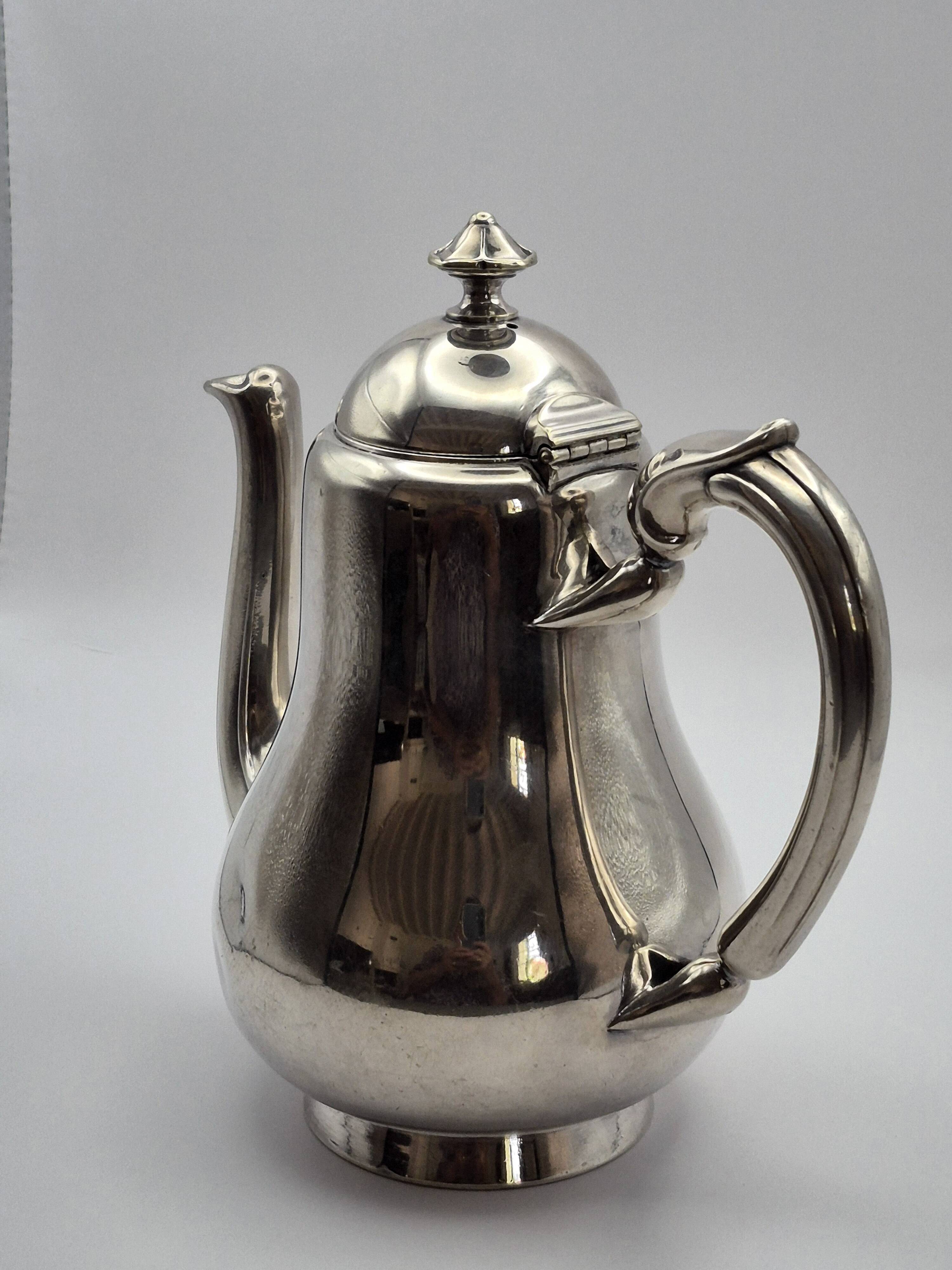 Antique teapot/coffee pot, silver-plated, Christofle house – A499