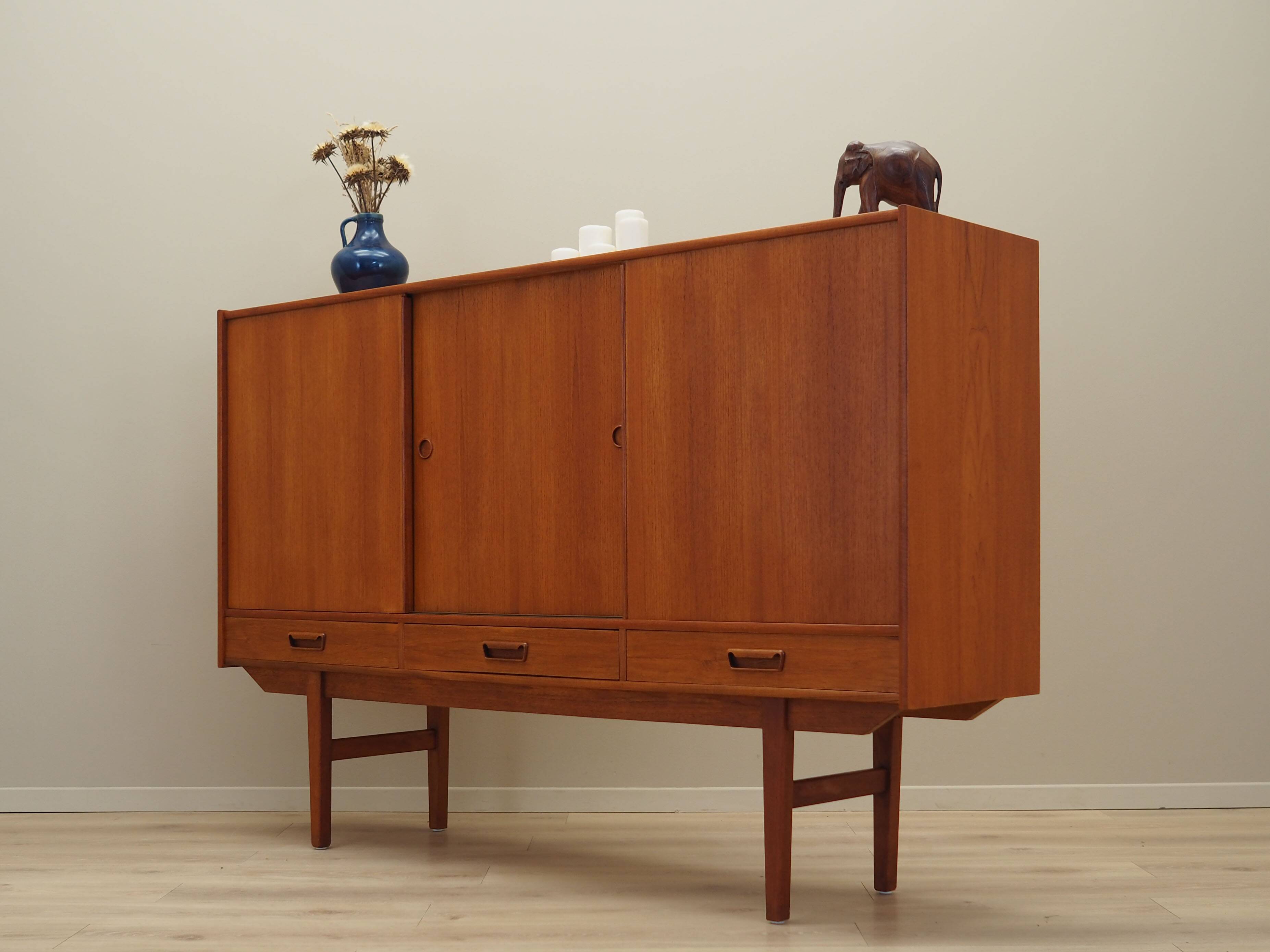 Teak highboard, Danish design, 1960s, production: Denmark