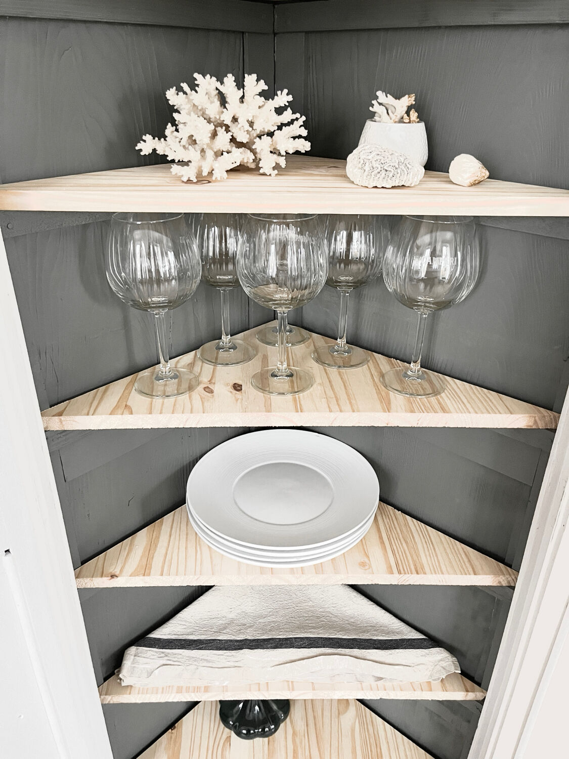 Parisian corner cabinet