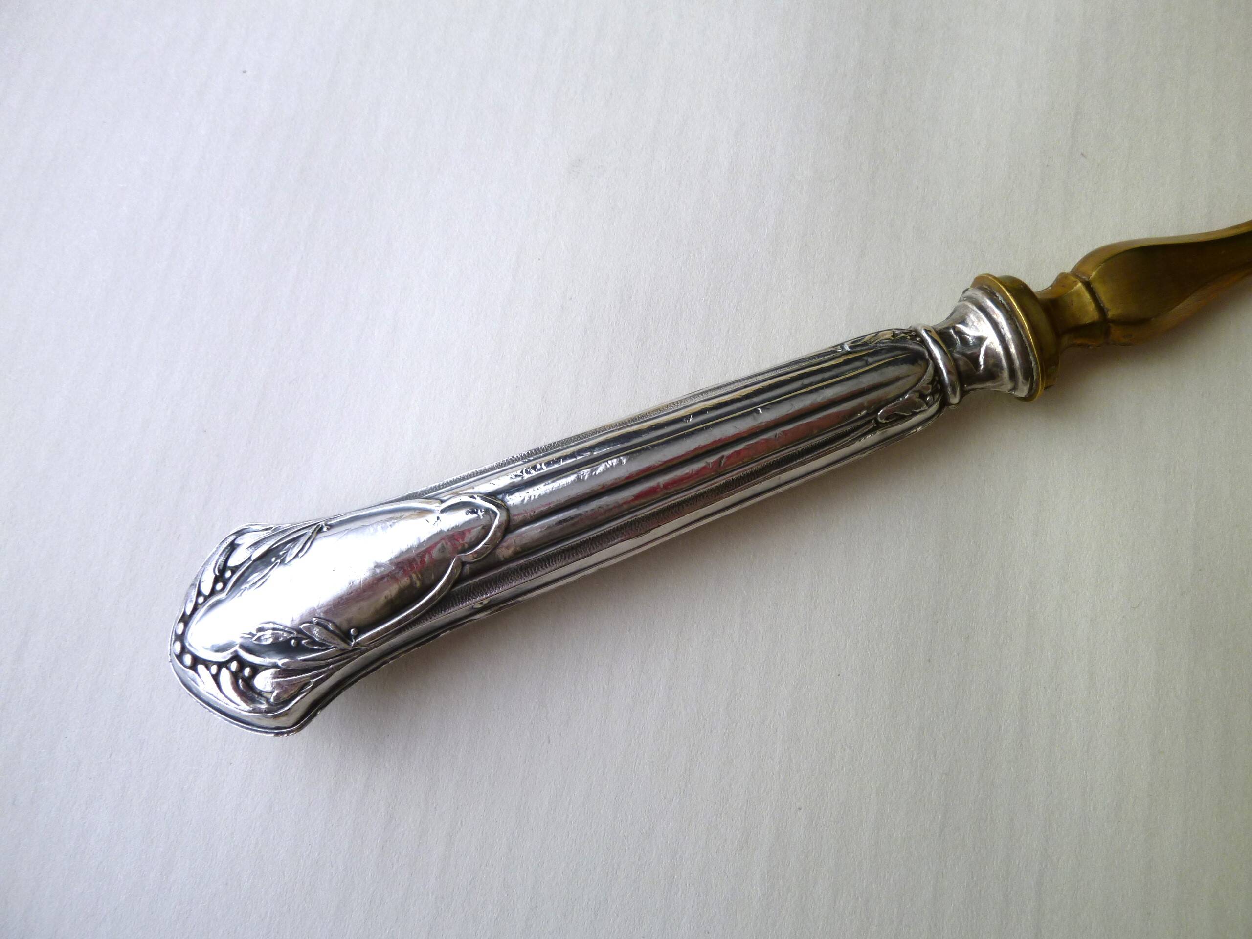 Old silver filled ice cream scoop